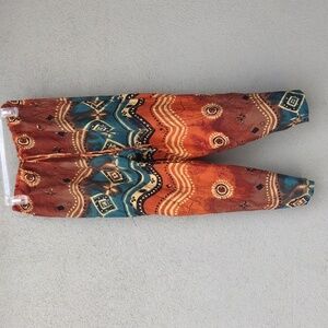 90s Dee Dee's Boho Batik Capris Pull-on Pants Mediun